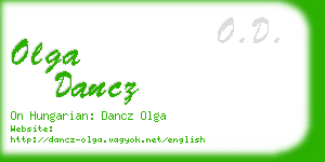 olga dancz business card